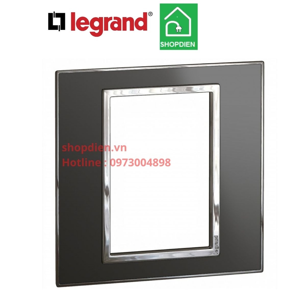Mặt 3 thiết bị màu thép đen  cover plate - 3 Module  Legrand Arteor Metal Black-571383