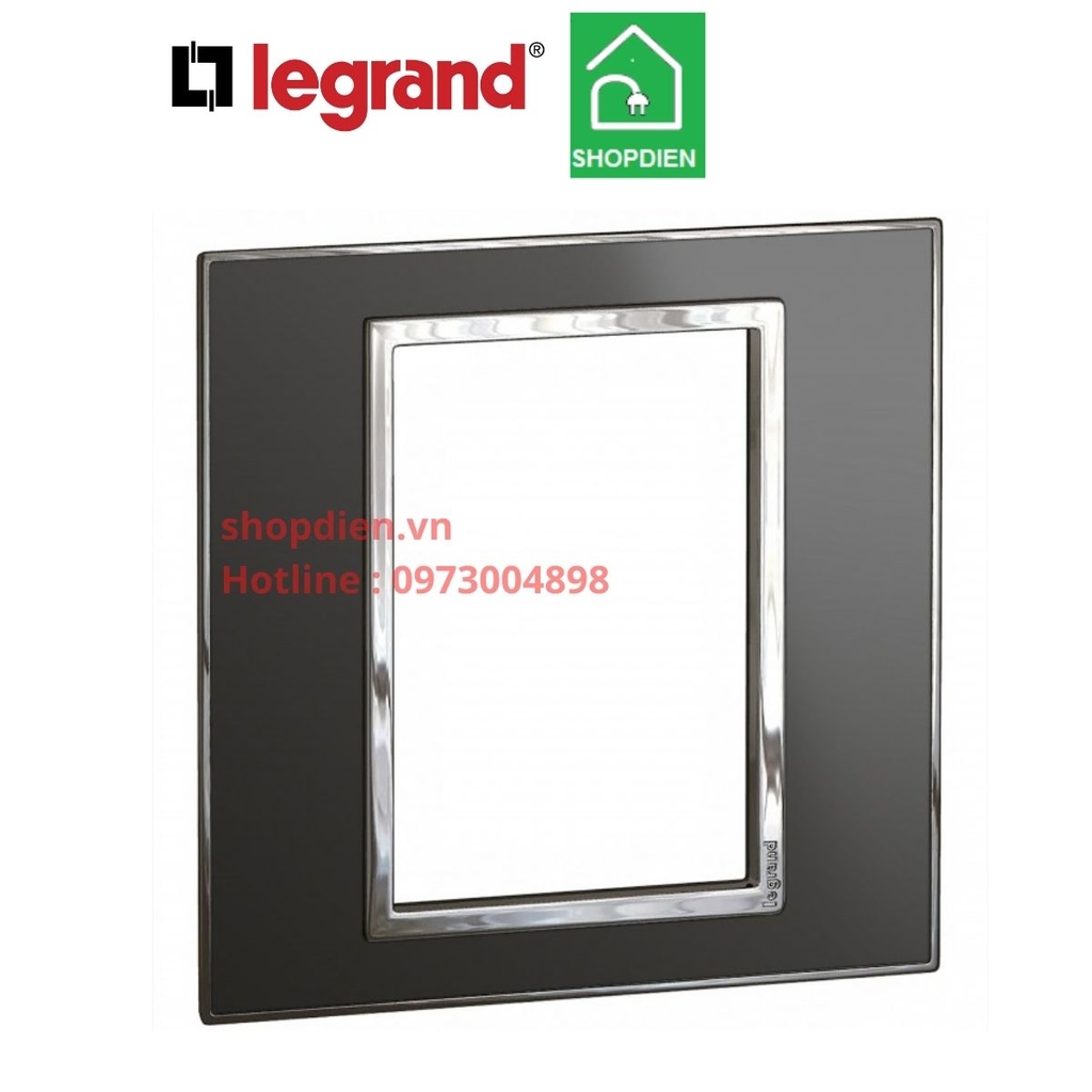 Mặt 3 thiết bị màu thép đen Legrand Arteor 571383 Metal Black