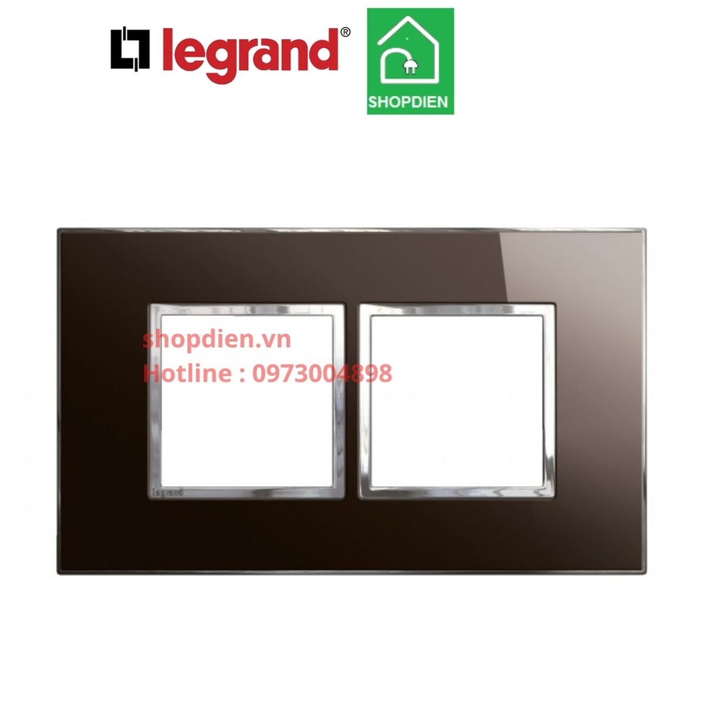 Mặt 4 thiết bị màu thép đen Legrand Arteor 571384 Metal Black
