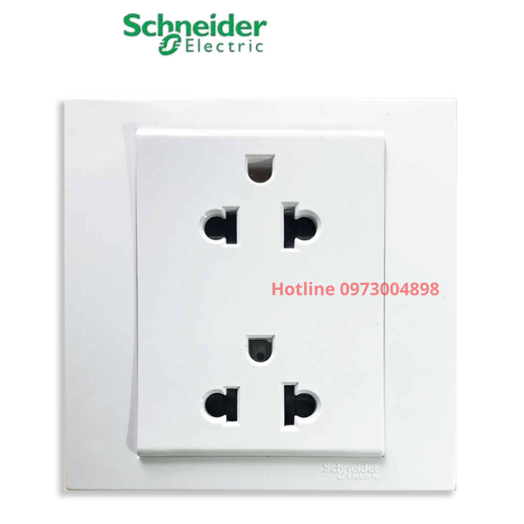 Ổ cắm đôi 3 chân 16A Schnedier Vivace KB426UES2_WE_G19 Màu trắng 2P+E socket