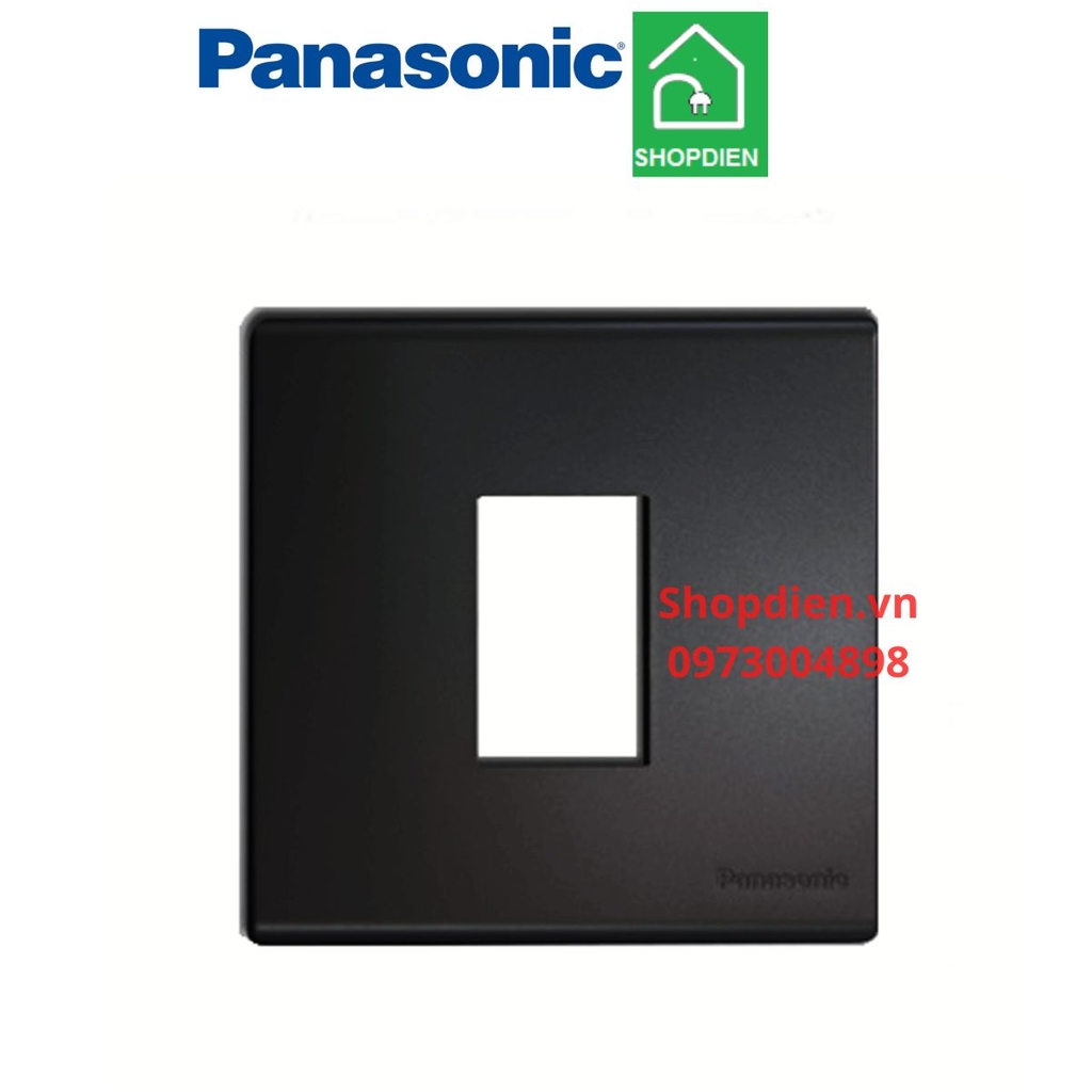 Mặt vuông dành cho 1 thiết bị màu đen ánh kim BS Standard Wide Series Panasonc-WEB7811MB