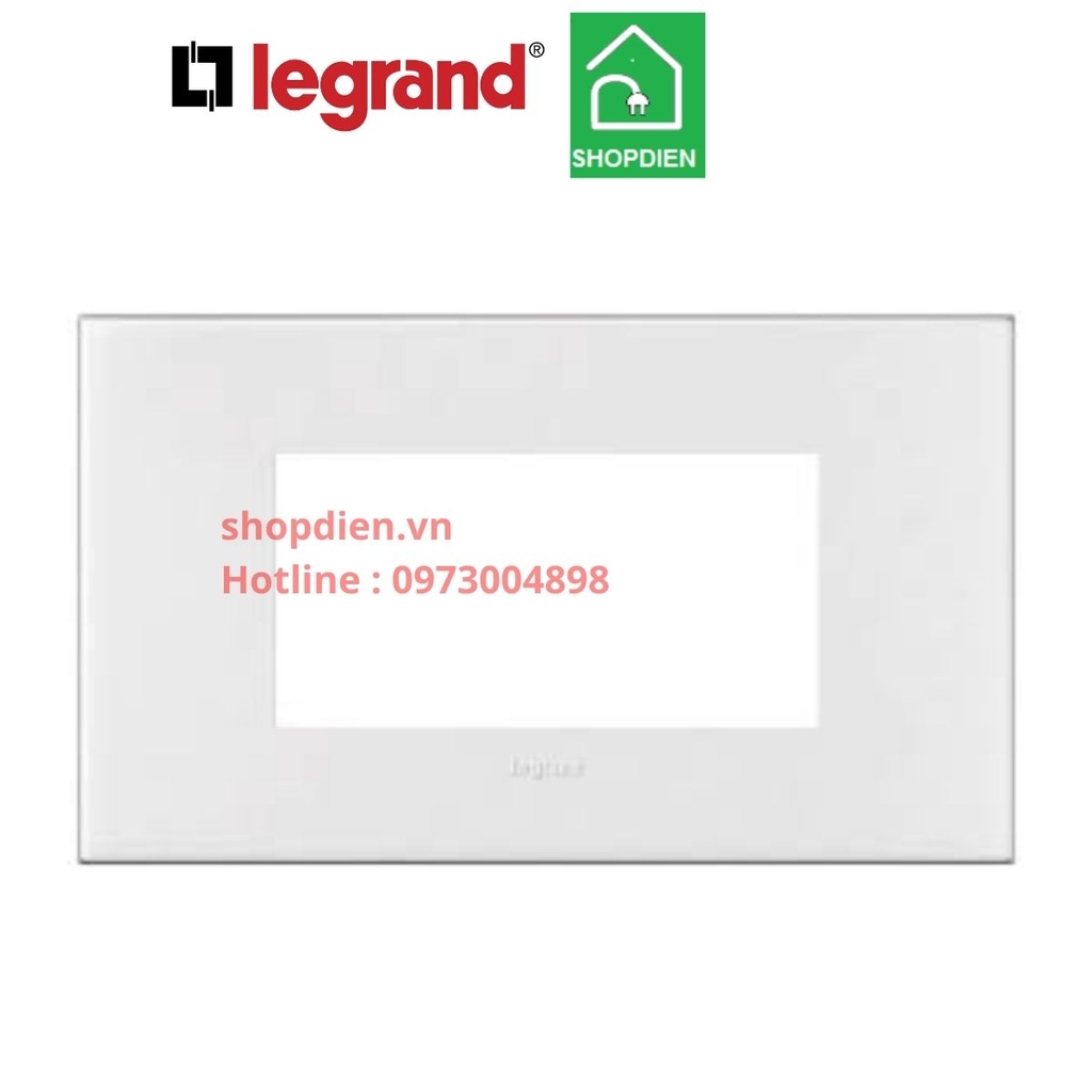 Mặt 4 thiết bị cover plate -Neutral white- Legrand Arteor Màu trắng-575030
