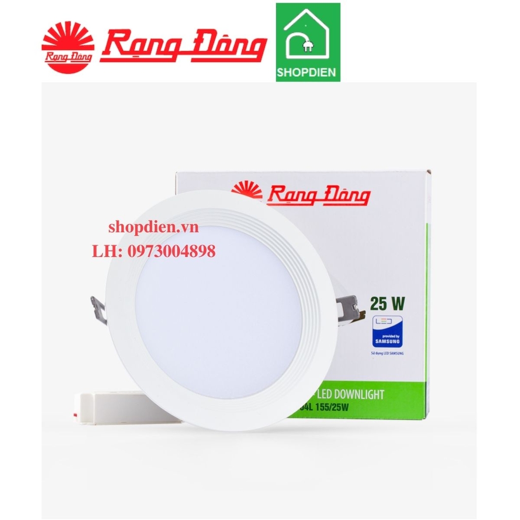 Đèn downlight âm trần 25W D155 Rạng Đông AT04 155/25W