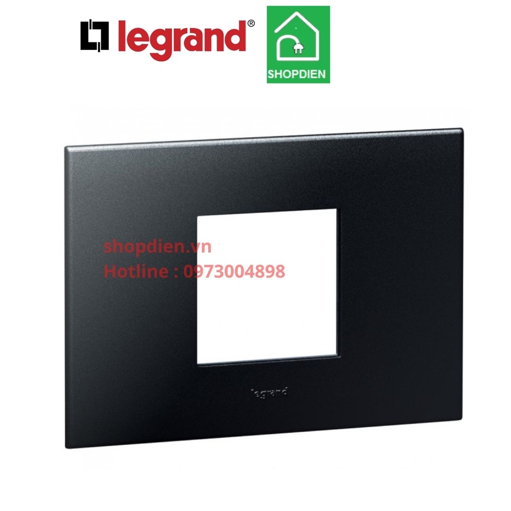 Mặt 2 thiết bị cover plate -2 Module Legrand Arteor Màu Graphite-575232