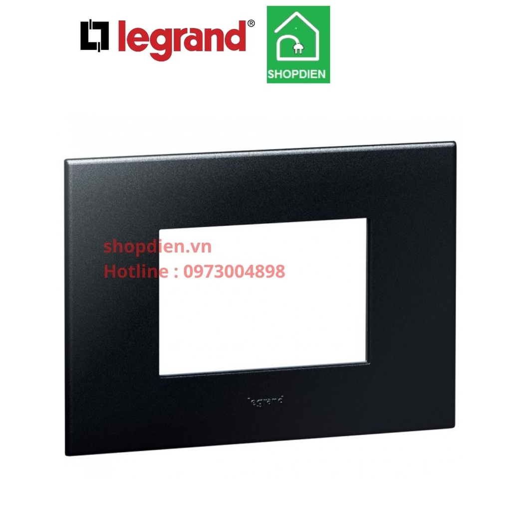 Mặt 3 thiết bị cover plate - 3 Module  Legrand Arteor Màu Graphite-575012