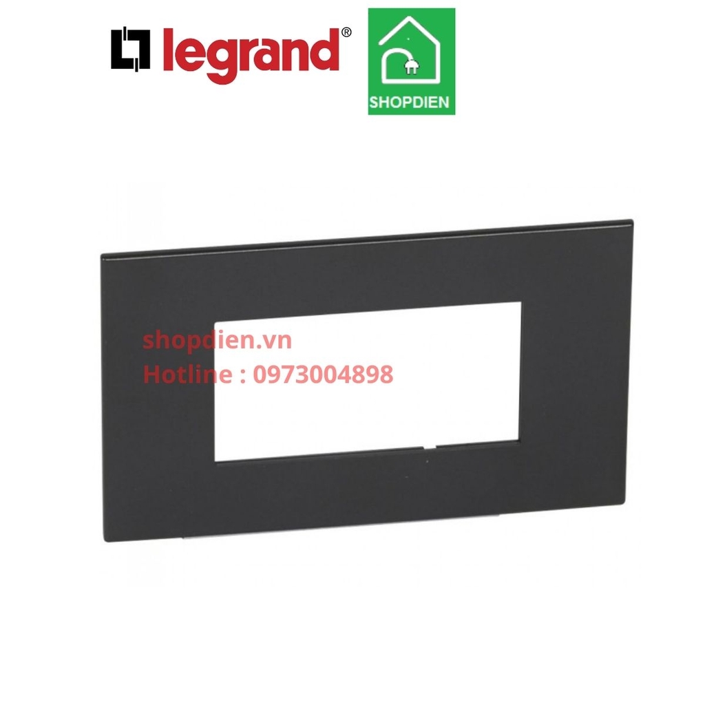 Mặt 4 thiết bị cover plate -4 Module  Legrand Arteor Màu Graphite-575032