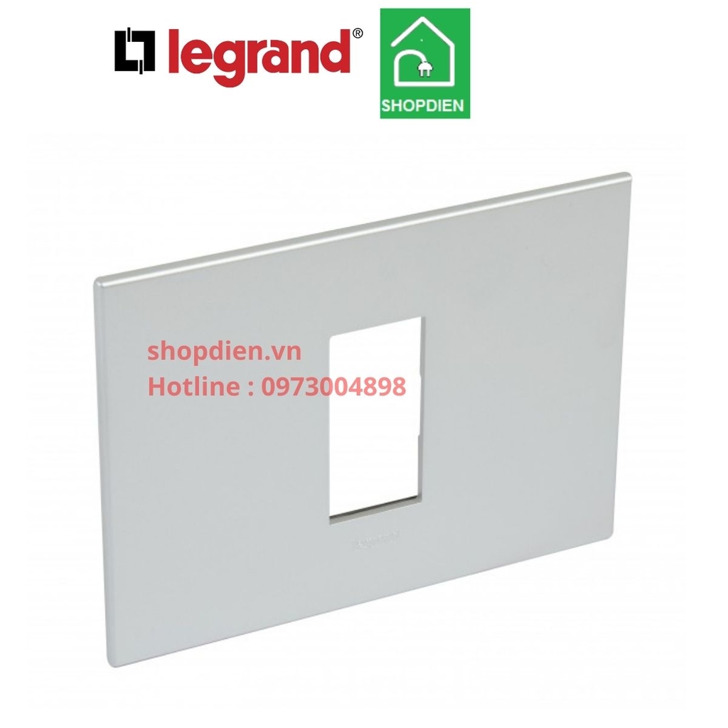 Mặt 1 thiết bị cover plate -1 Module Legrand Arteor Màu Soft Alu-571411