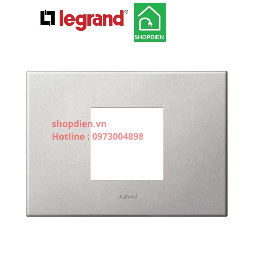 Mặt 2 thiết bị cover plate -2 Module Legrand Arteor Màu Soft Alu-571412