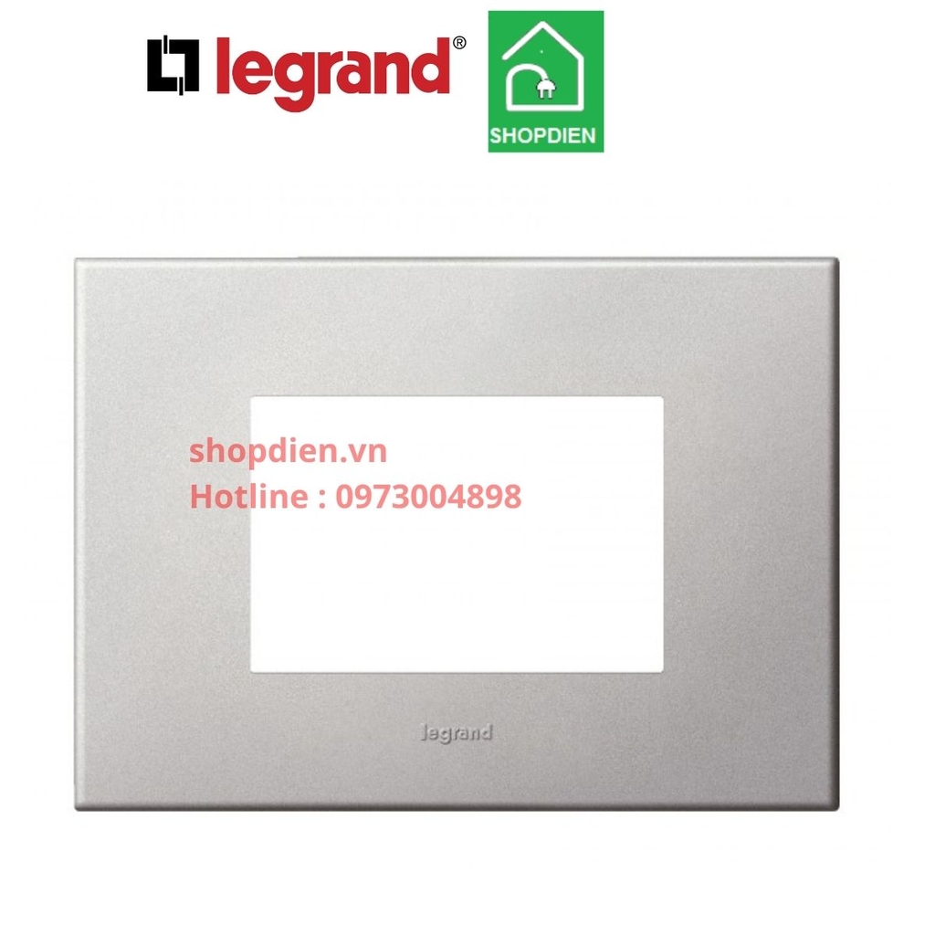 Mặt 3 thiết bị cover plate - 3 Module  Legrand Arteor Màu Soft Alu-571413