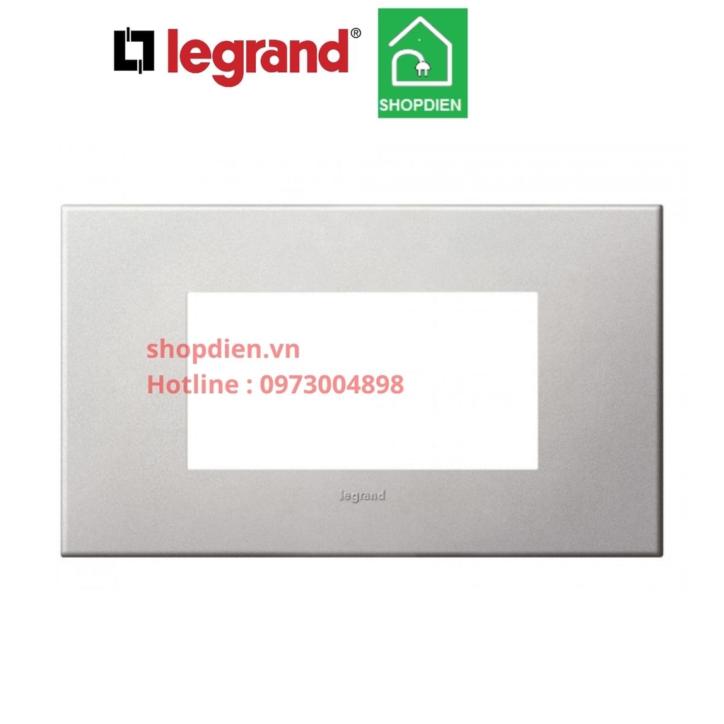 Mặt 4 thiết bị Legrand Arteor 571414 Màu Soft Alu