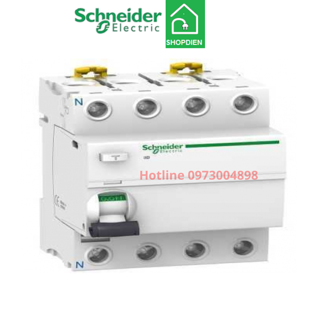 A9R74463 Schneider RCCB 4P 63A 300mA Acti9 Aptomat chống giật rò điện