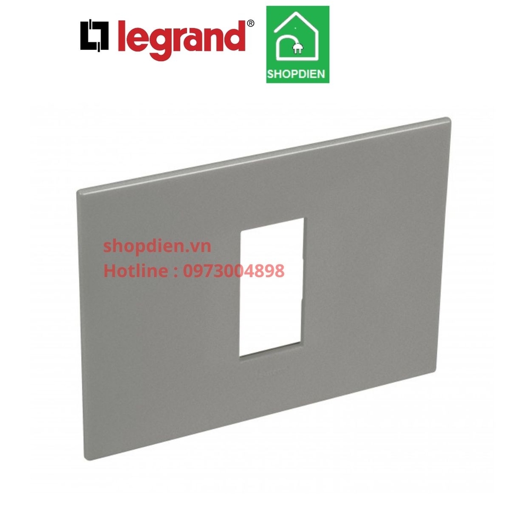 Mặt 1 thiết bị cover plate -1 Module Legrand Arteor Màu Magnesium-575227