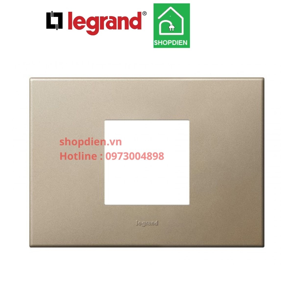 Mặt 2 thiết bị cover plate -2 Module Legrand Arteor Màu Champagne-571432