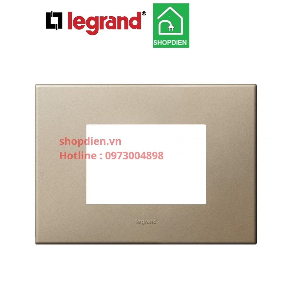 Mặt 3 thiết bị cover plate - 3 Module  Legrand Arteor Màu Champagne-571433