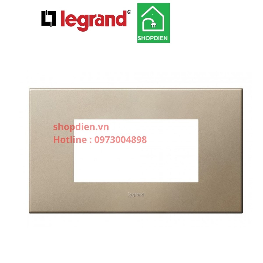 Mặt 4 thiết bị Legrand Arteor 571434 Màu Champagne
