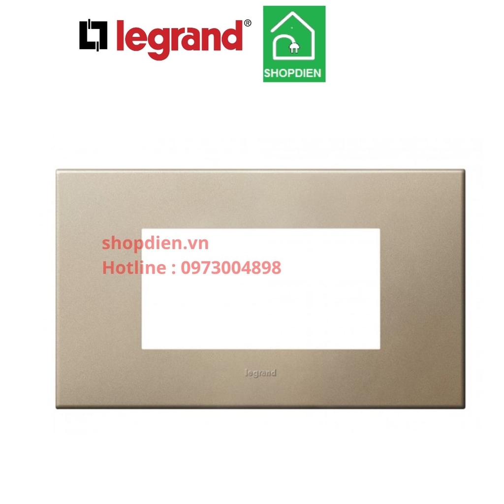 Mặt 4 thiết bị cover plate -4 Module  Legrand Arteor Màu Champagne-571434