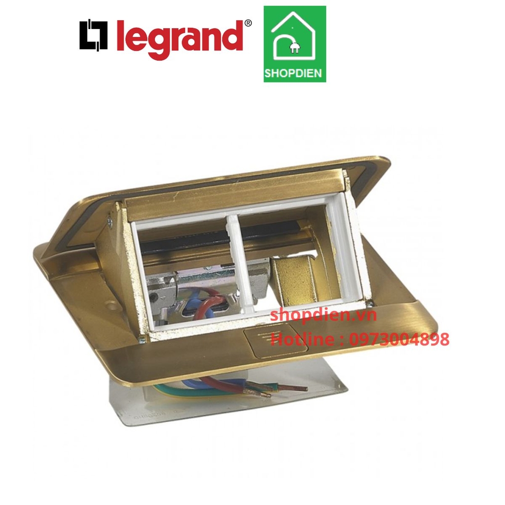 Mặt cắm âm sàn màu thép Legrand 054021 cho 4 thiết bị Pop-up Floor socket