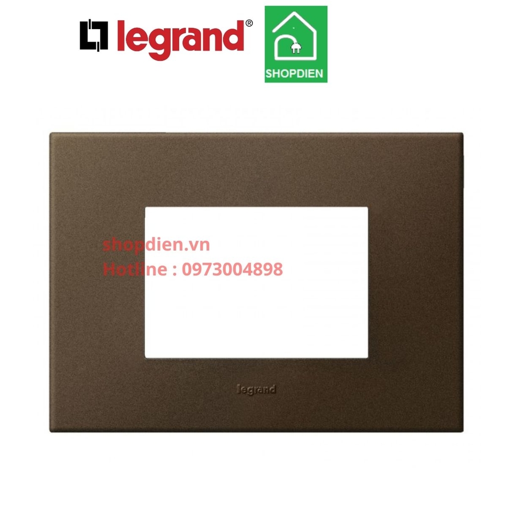 Mặt 3 thiết bị cover plate - 3 Module  Legrand Arteor Màu Dark Bronze-571443