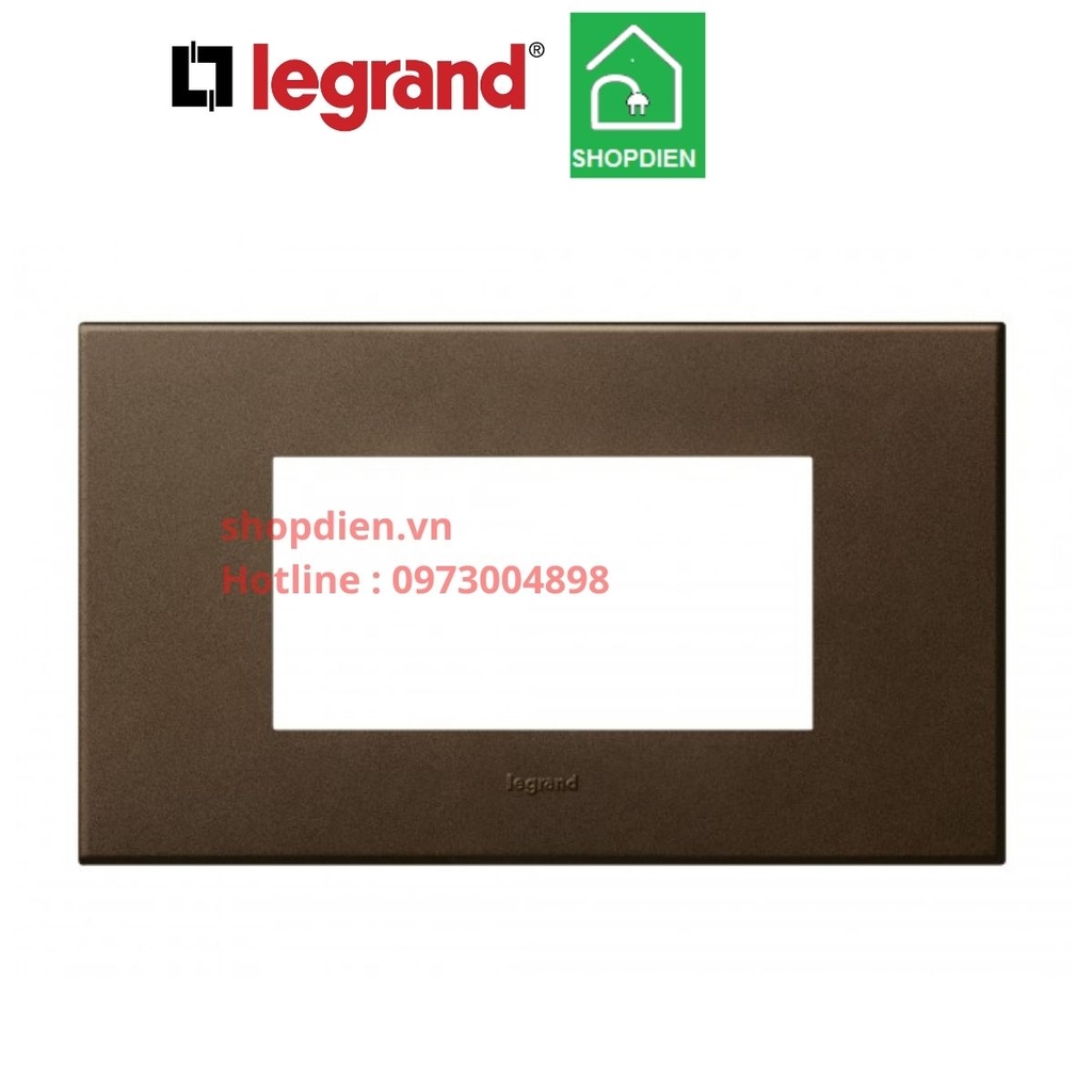 Mặt 4 thiết bị cover plate -4 Module  Legrand Arteor Màu Dark Bronze-571444