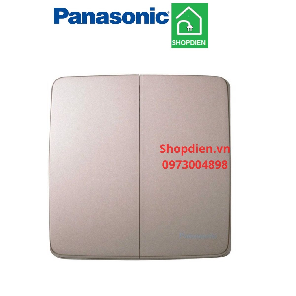 Công tắc đôi 1 chiều màu vàng ánh kim MINERVA Panasonic WMT503MYZ-VN switch 2 gangs - 1 way