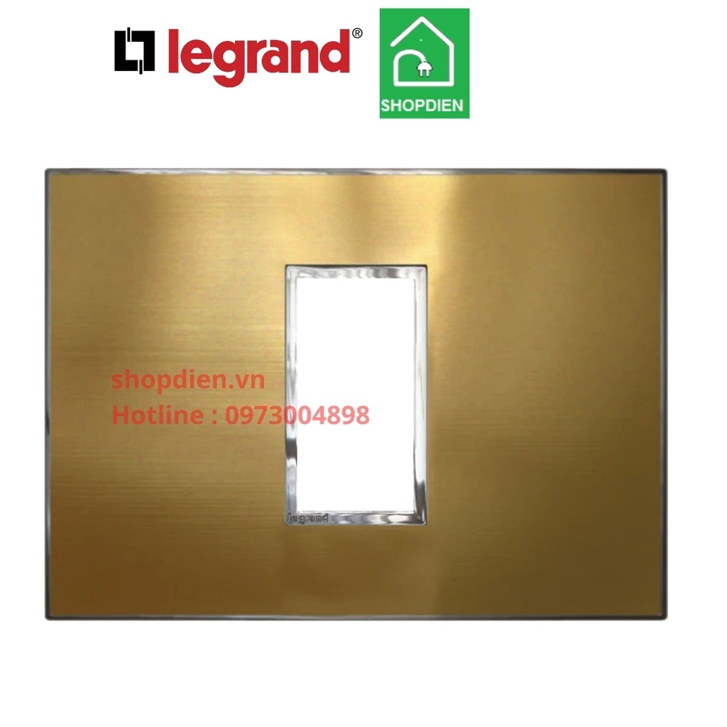 Mặt 1 thiết bị Màu vàng  cover plate -1 Module Legrand Arteor Gold Brass-576410