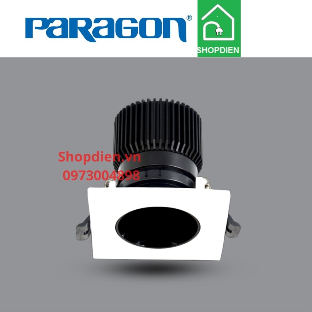 Đèn downlight vuông rọi chiếu điểm âm trần 5W Paragon CRDC90L5 KT80x80