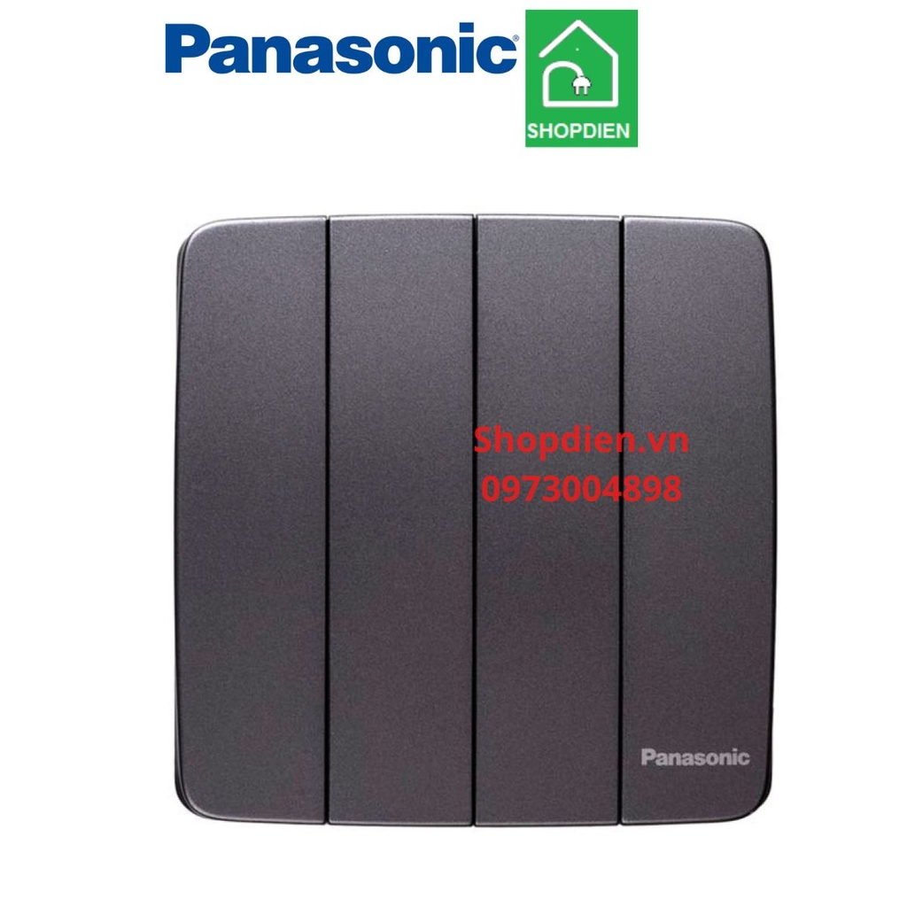 Công tắc bốn 2 chiều màu xám ánh kim MINERVA Panasonic WMT508MYH-VN