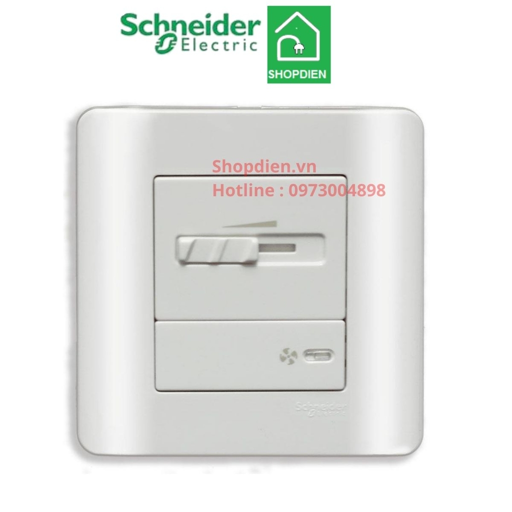 E8431SPF_WE Schneider Chiết áp điều chỉnh quạt ZENCELO màu trắng