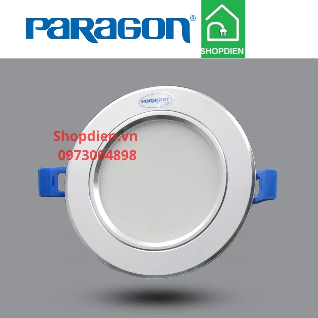 Đèn downlight đổi màu âm trần viền bạc  7W D110 Paragon-F118_110/7CCT