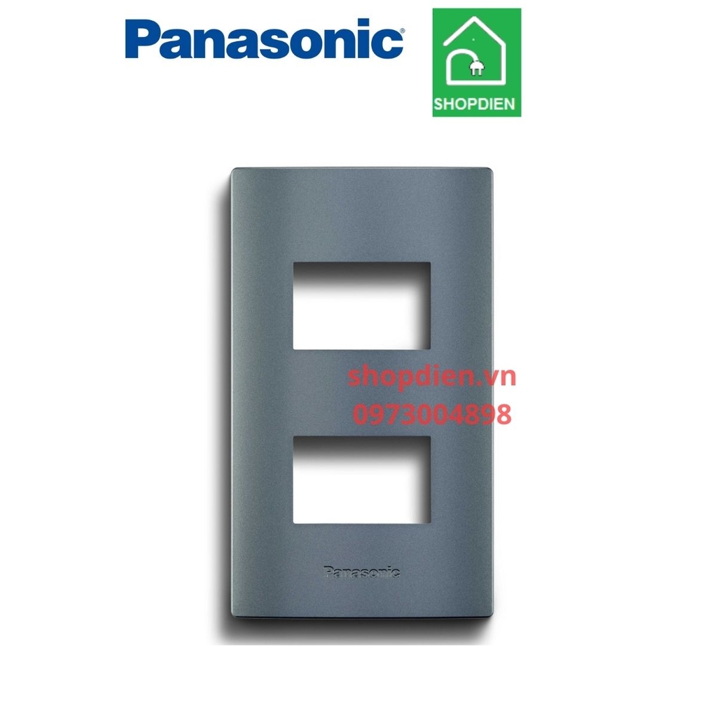 Mặt 2 thiết bị màu xám ánh kim Panasonic Halumie WEVH68020MYH