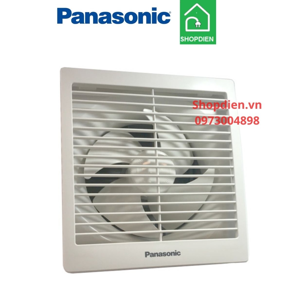 Quạt hút gắn tường Panasonic FV-15AUL 1 chiều có màng che lỗ tường 20x20mm