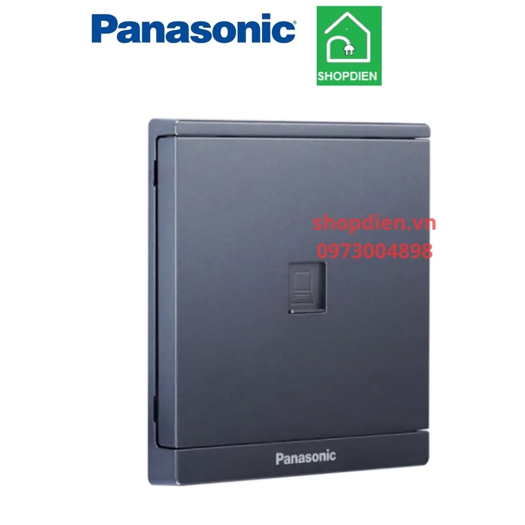 Ổ cắm mạng internet ( LAN) Cat5e vuông màu xám ánh kim / Lan outlet Cat5e Moderva Panasonic WMF421MYH-VN