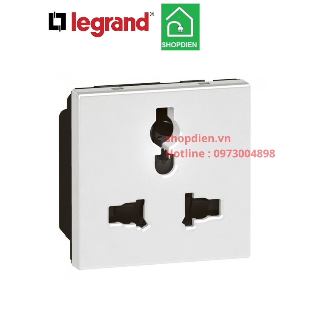 Ổ cắm đơn 3 chấu đa năng  2P+E Legrand Arteor 572123