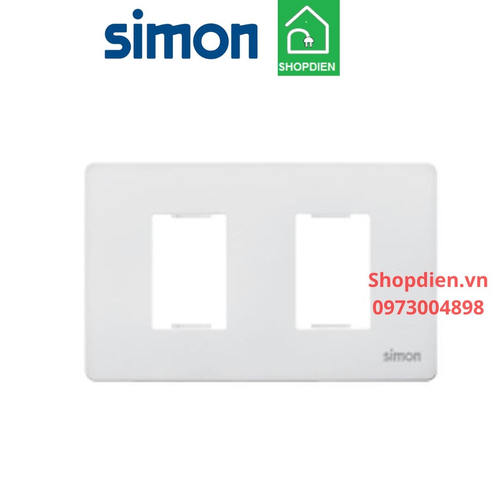 Mặt 2 thiết bị SIMON K1 K1002N Màu trắng