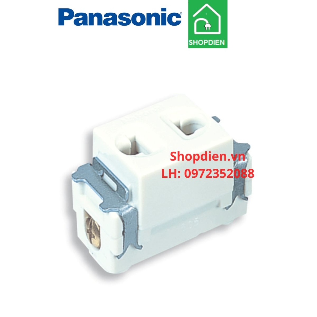 Hạt ổ cắm đơn 2 chấu 16AX / Universal receptacle Full Color Panasonic WNV1091-7w