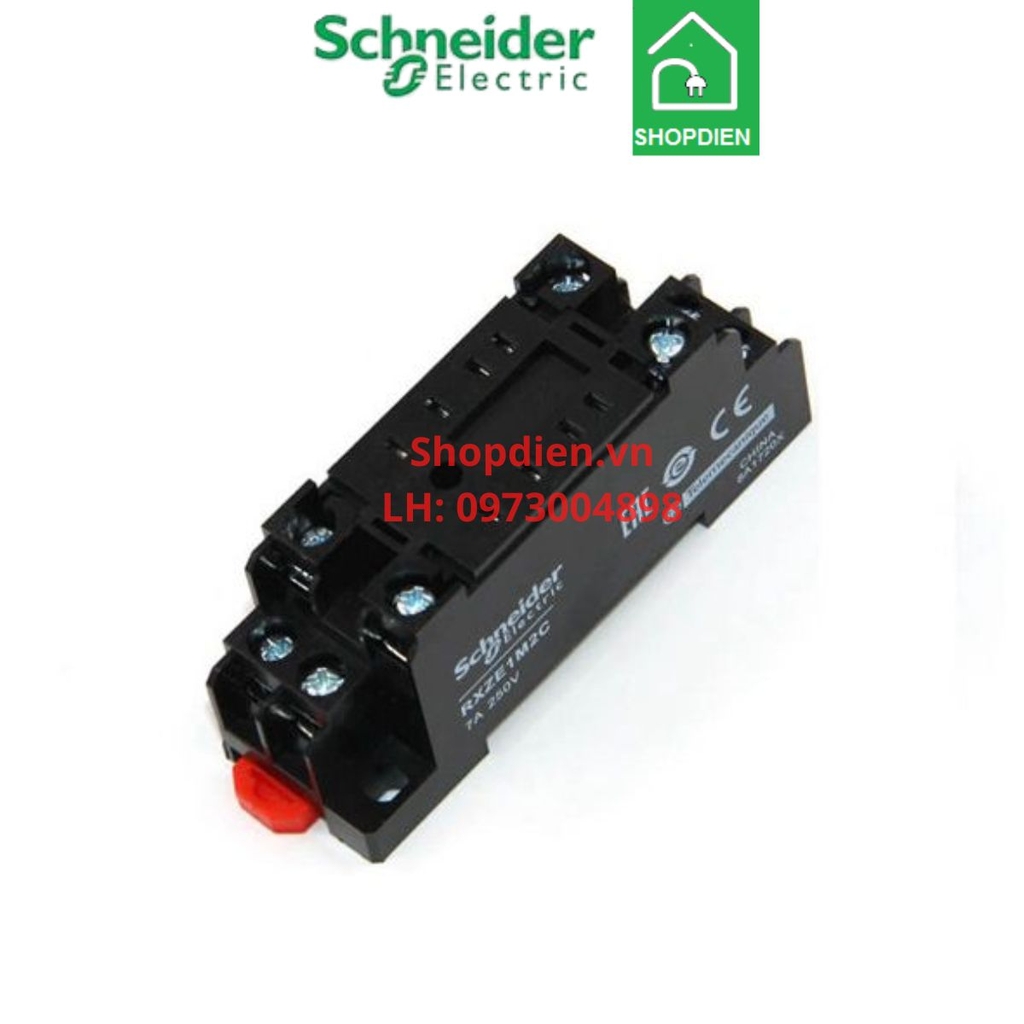 Đế cắm Rơle trung gian 8 chân 2C/O Schneider-RXZE1M2C