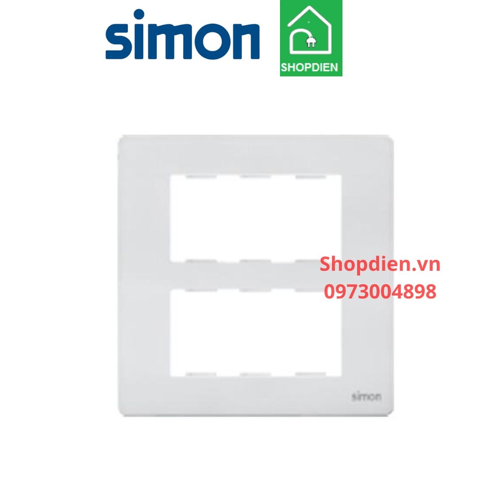 Mặt 6 thiết bị SIMON K1 K1006D màu trắng