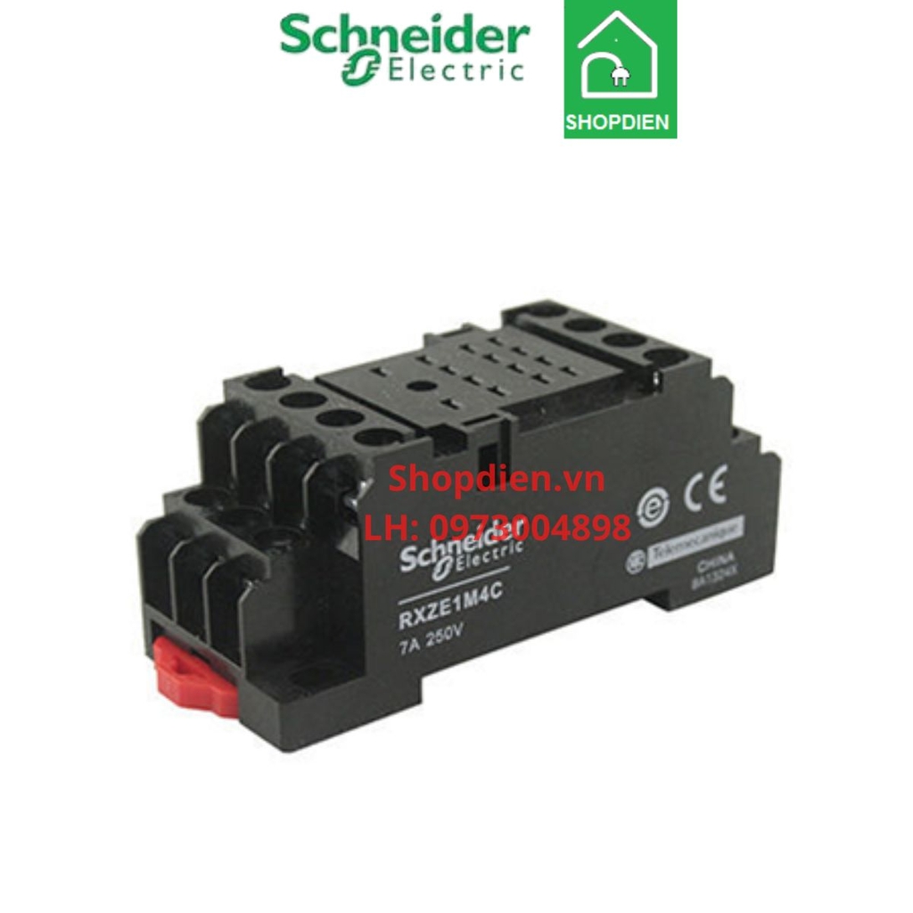 Đế cắm Rơle trung gian 14 chân 4C/O Schneider-RXZE1M4C