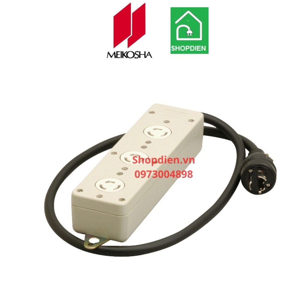 Ổ cắm có dây kéo dài 2P+E - 20A 250VAC Meikosha MR2934