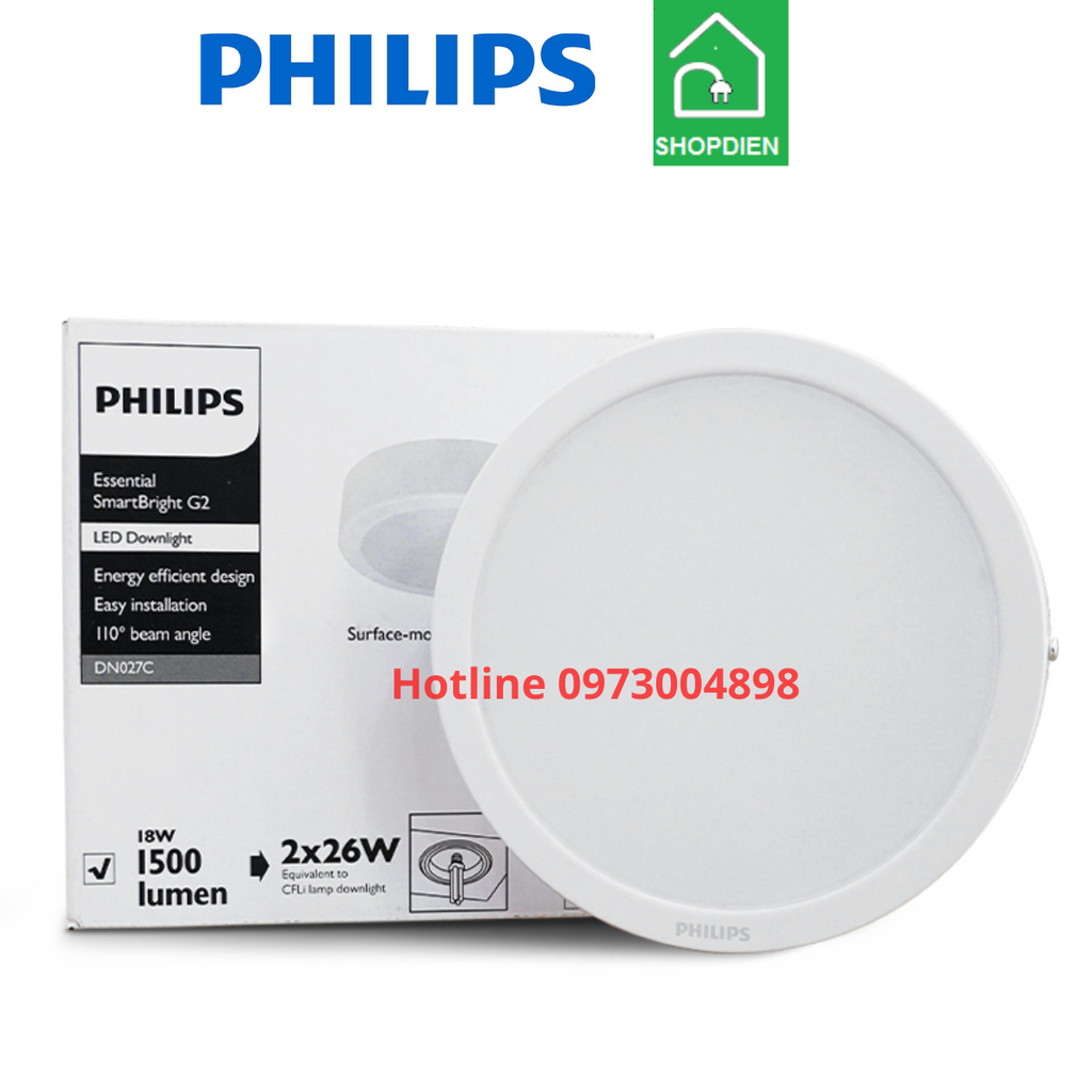 Đèn ốp nổi trần PHILIPS 23W D225 DN027C LED20