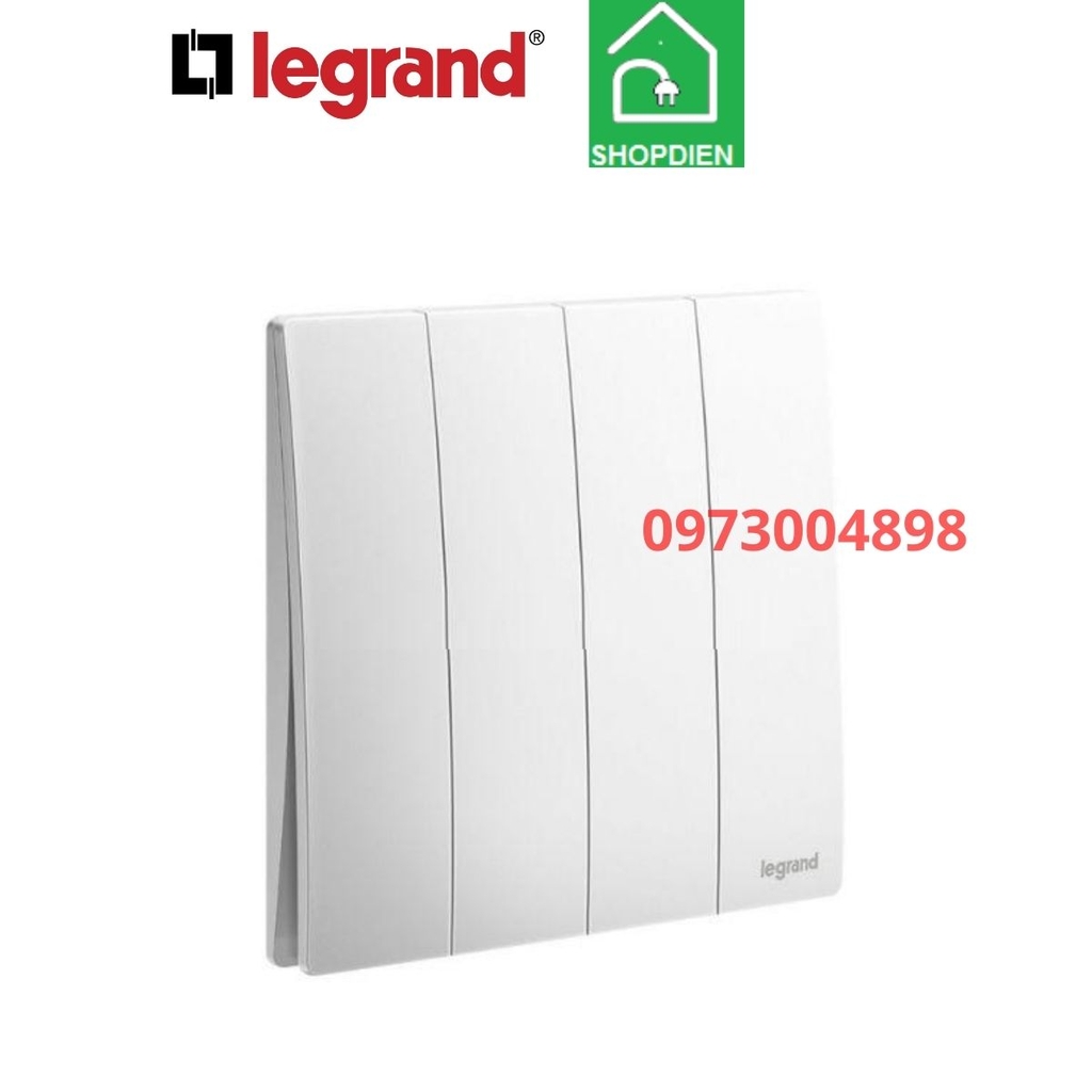281006MW Legrand Công tắc bốn 1 chiều Mallia Senses màu trắng