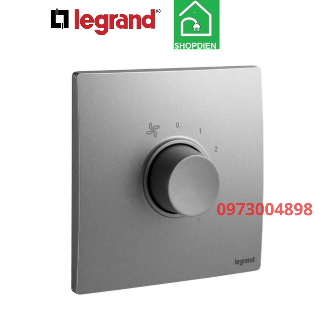 281082DS Legrand Chiết áp quạt Mallia Senses màu ghi xám