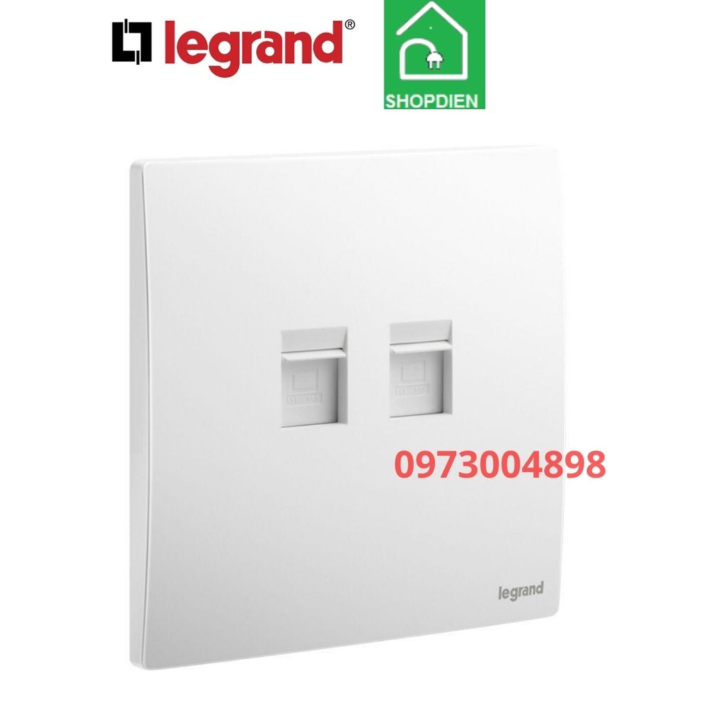 281165MW Legrand Ổ cắm mạng Cat6 đôi Mallia Senses màu trắng