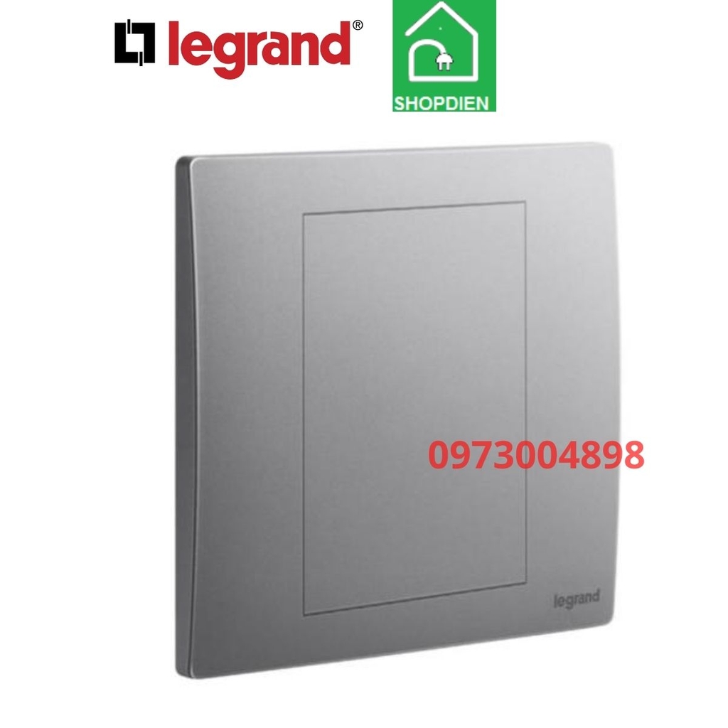 281190DS Legrand Mặt che trơn Mallia Senses màu ghi xám