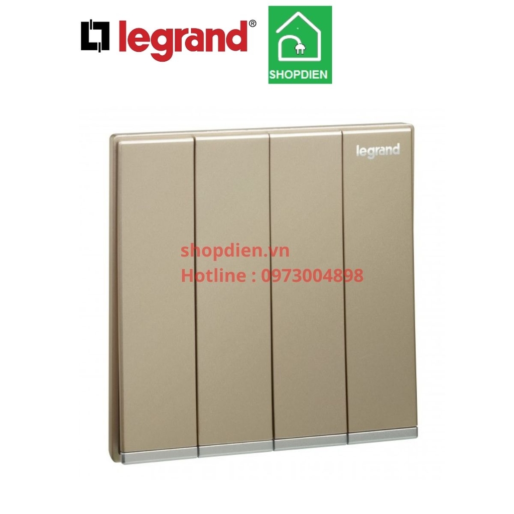 282407-C2 Legrand Galion Công tắc bốn 2 chiều màu vàng Champagne