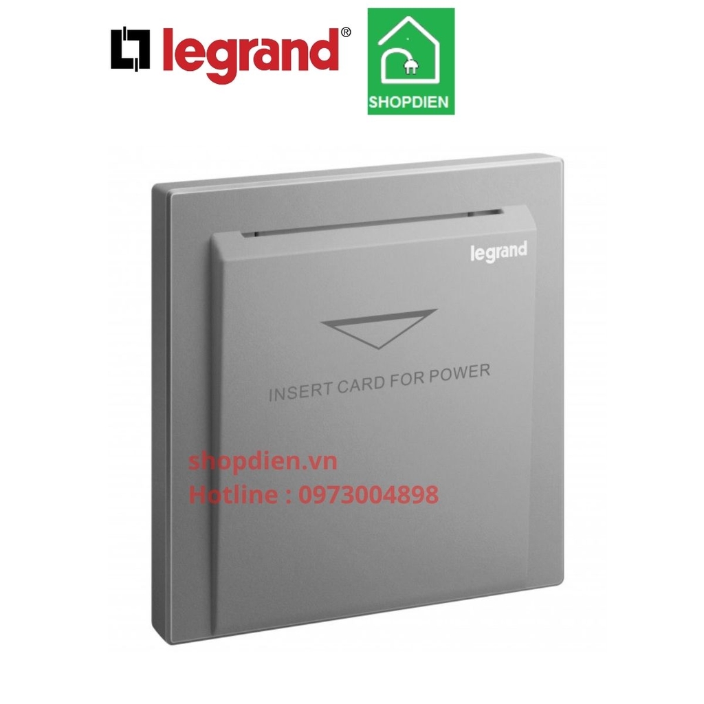 282418-C3 Legrand Galion Công tắc thẻ từ Keycard RFID màu xám bạc Dark Silver