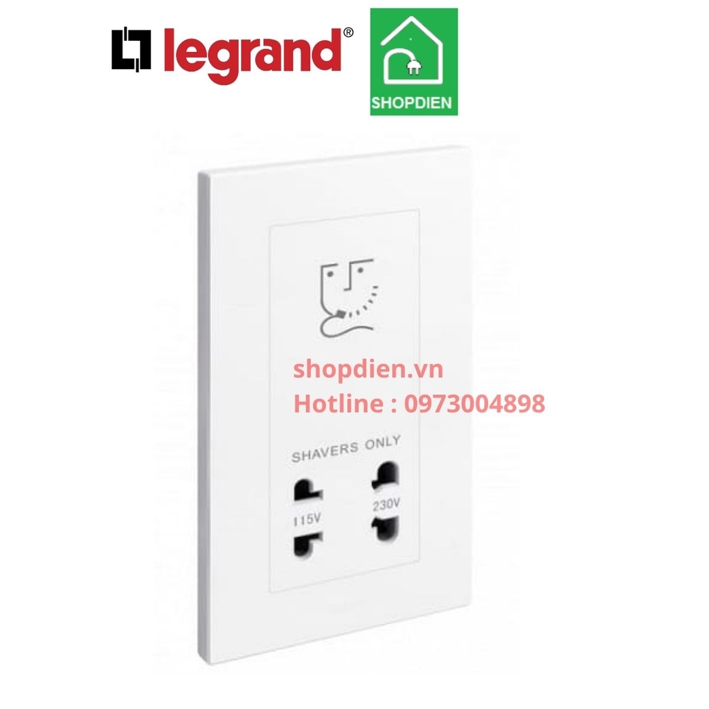 282439 Legrand Galion Ổ cắm dao cạo râu Shaver socket màu trắng