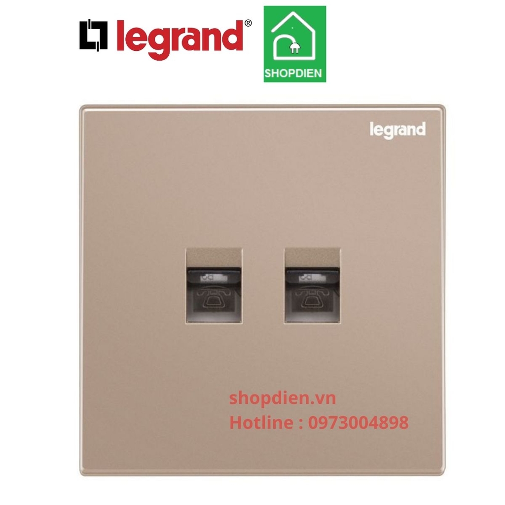 282446-C1 Legrand Galion Ổ cắm điện thoại đôi RJ11 màu Rose Gold