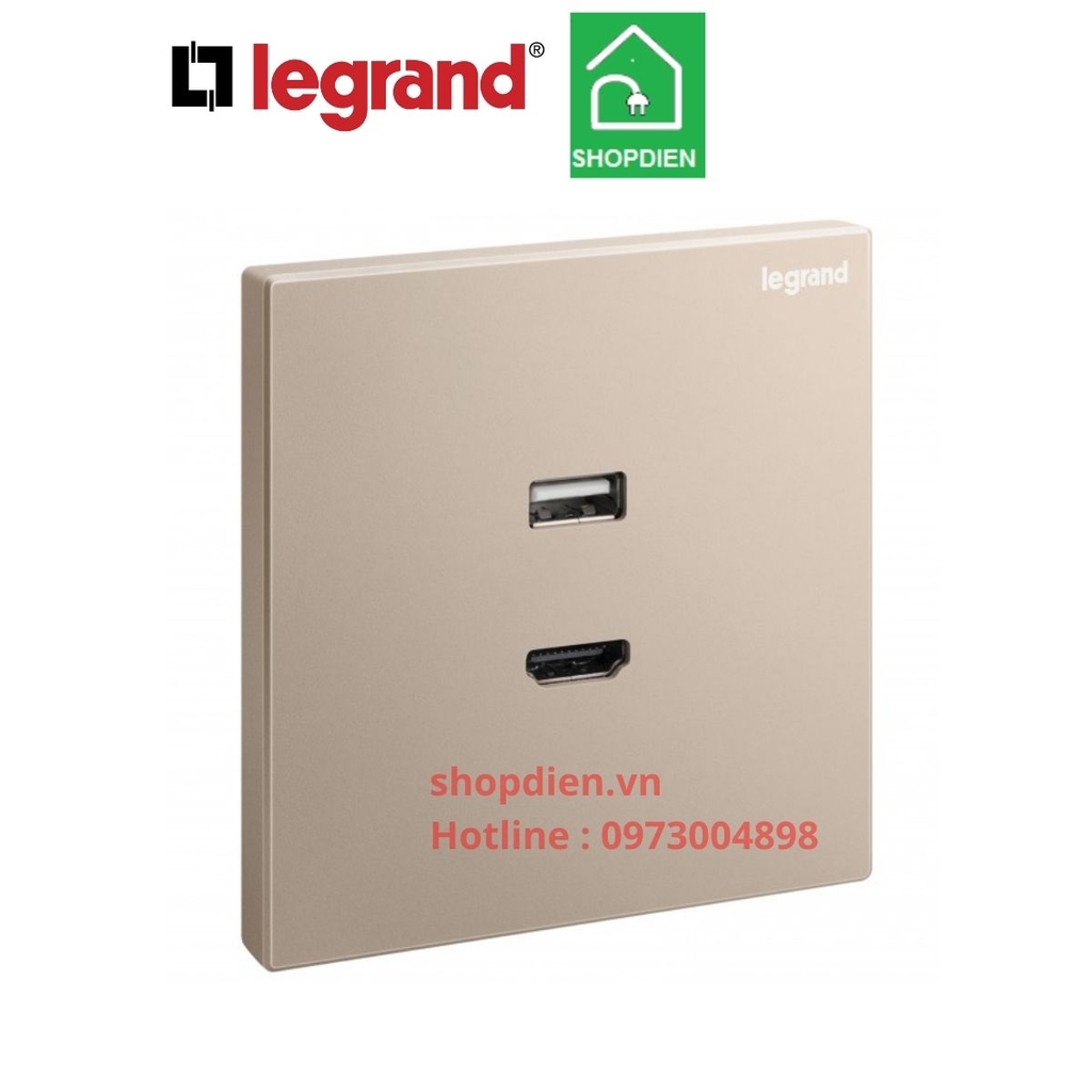 282448-C1 Legrand Galion Ổ cắm USB + HDMI màu Rose Gold