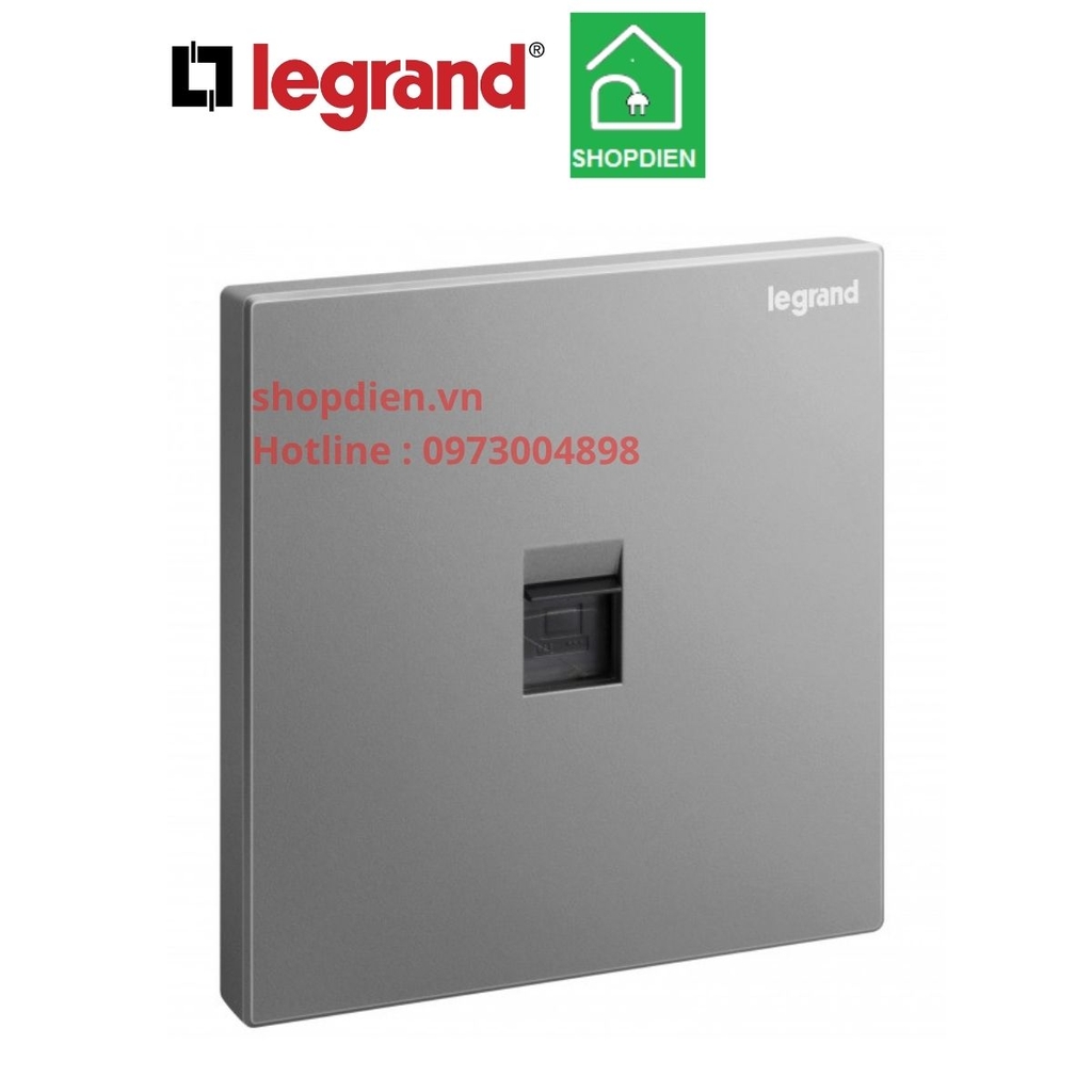 282461-C3 Legrand Galion Ổ cắm mạng RJ45 Cat6 xám bạc Dark Silver